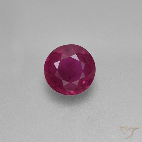 0.73ct Натуральный Темно-красный Рубин, Круглый, VS-SI