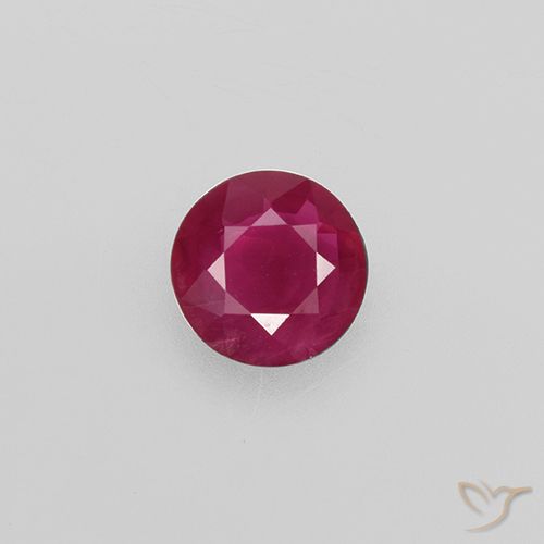 0.67ct Натуральный Красновато-розовый Рубин, Круглый, VS-SI