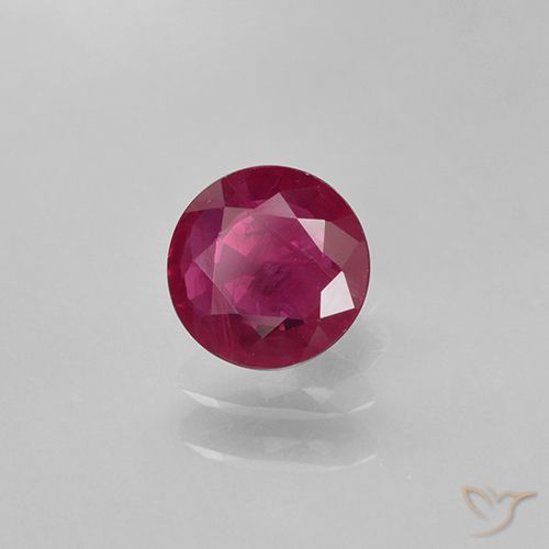 0.63ct Натуральный Розовато-красный Рубин, Круглый, VS-SI
