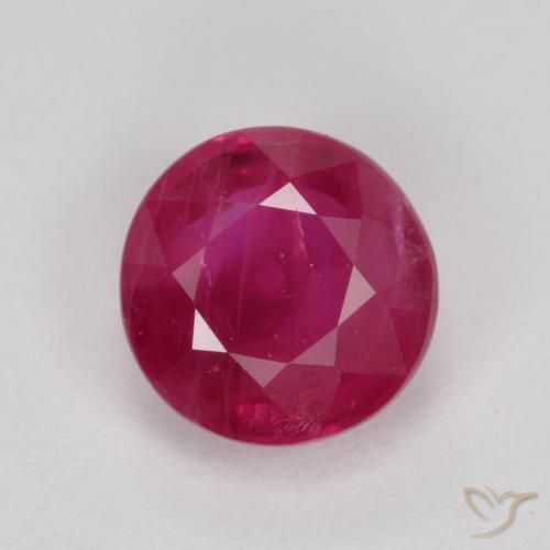 0.80ct Натуральный Красновато-розовый Рубин, Круглый, VS-SI