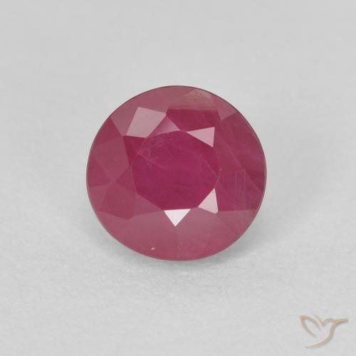 0.60ct Натуральный Розовато-красный Рубин, Круглый, VS-SI