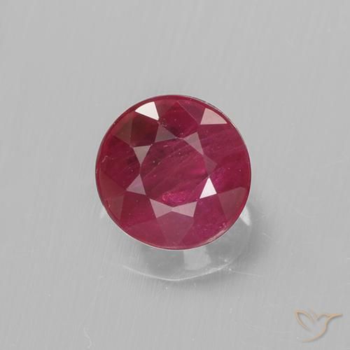 0.64ct Натуральный Глубокий малиновый Рубин, Круглый, VS-SI