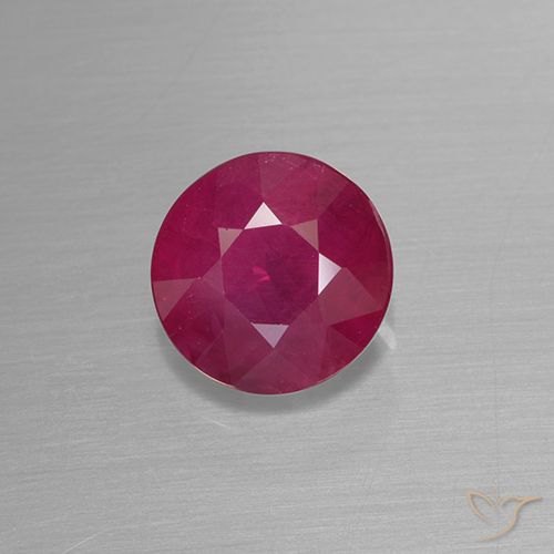 1.28ct Натуральный Розовато-красный Рубин, Круглый, VS-SI