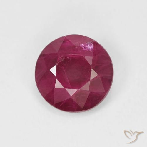 1.07ct Натуральный Джем Красный Рубин, Круглый, VS-SI