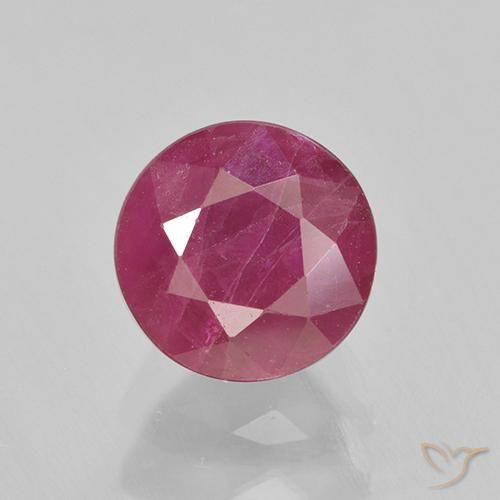 1.55ct Натуральный Красновато-розовый Рубин, Круглый, VS-SI