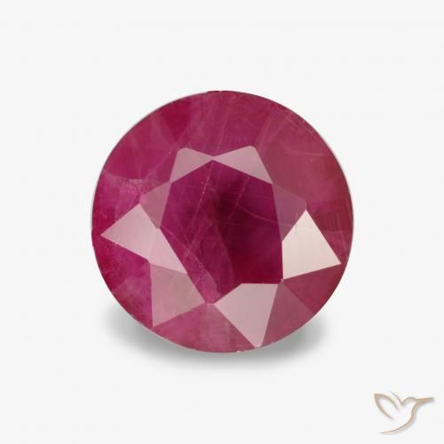 1.21ct Натуральный Красновато-розовый Рубин, Круглый, VS-SI