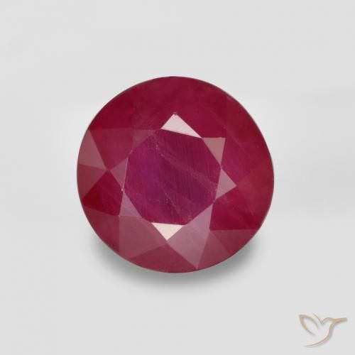 0.83ct Натуральный Средний красный Рубин, Круглый, VS-SI
