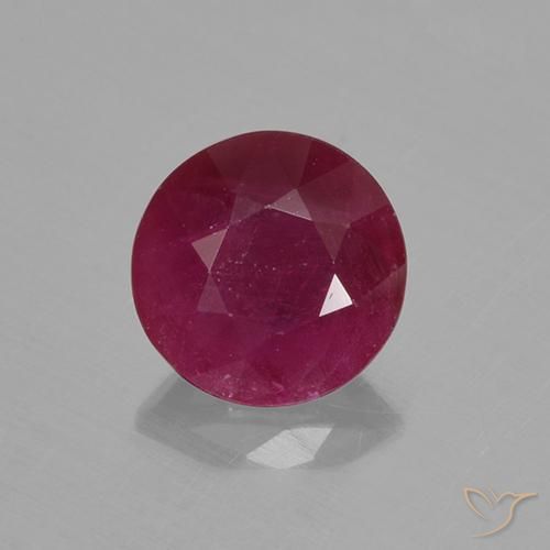 0.65ct Натуральный Темно-красный Рубин, Круглый, VS-SI
