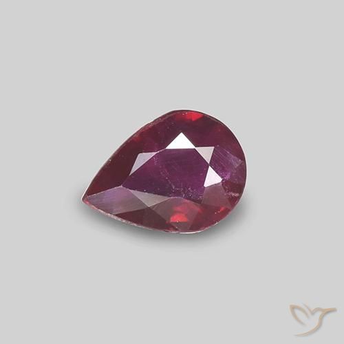 0.31ct Натуральный Красное вино Рубин, Форма груши, VS-SI