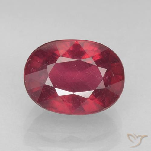 2.22ct Натуральный Средний красный Рубин, Овал, VS-SI
