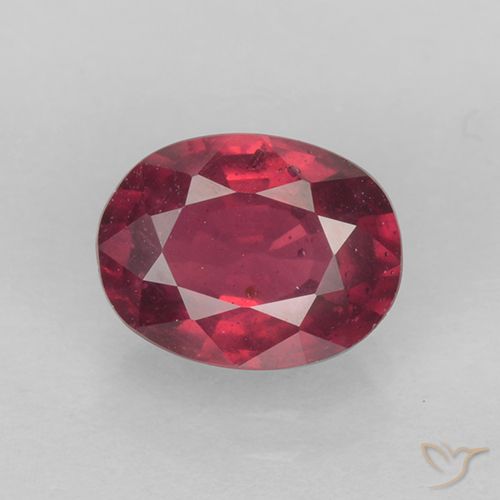 1.72ct Натуральный Смородина красная Рубин, Овал, VS-SI