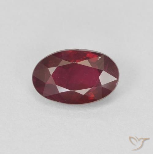 0.60ct Натуральный Красное вино Рубин, Овал, VS-SI
