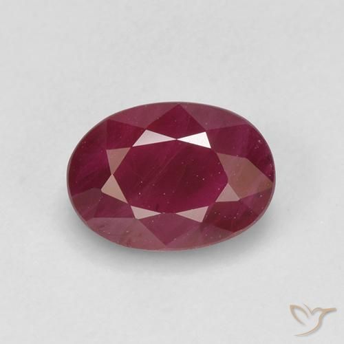 1.13ct Натуральный Глубокий малиновый Рубин, Овал, VS-SI