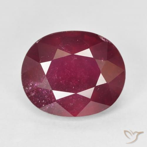 9.32ct Натуральный Средний красный Рубин, Овал, VS-SI