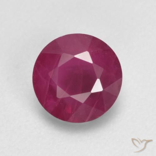 0.81ct Натуральный Яркий виноград Рубин, Круглый, VS-SI