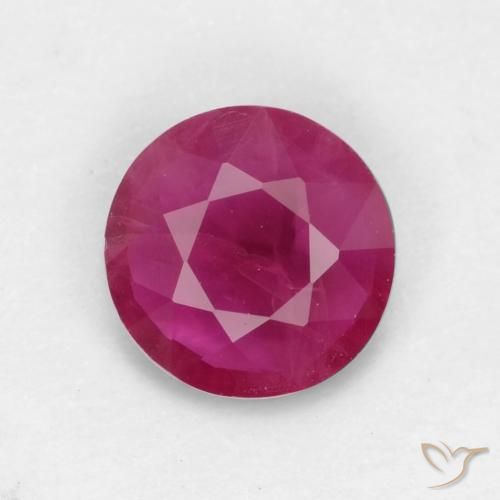 0.54ct Натуральный Светло-красный Рубин, Круглый, VS-SI