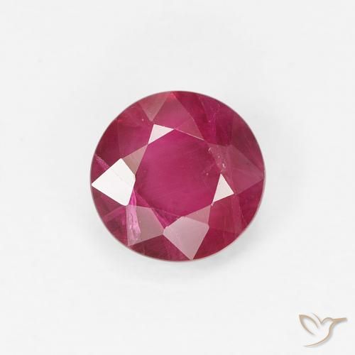 0.81ct Натуральный Темно-красный Рубин, Круглый, VS-SI
