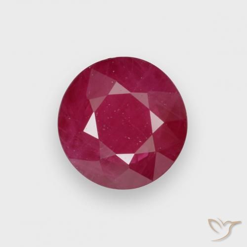 0.66ct Натуральный Средний красный Рубин, Круглый, VS-SI
