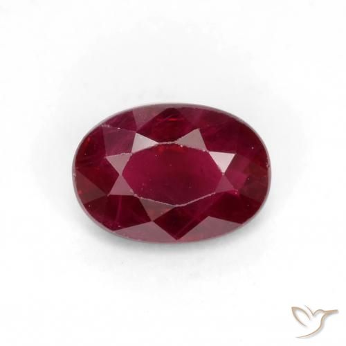 0.55ct Натуральный Темно-красный Рубин, Овал, VS-SI