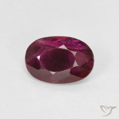 0.53ct Натуральный Средний красный Рубин, Овал, VS-SI