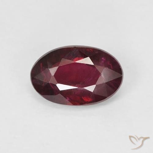 0.49ct Натуральный Темно-красный Рубин, Овал, VS-SI