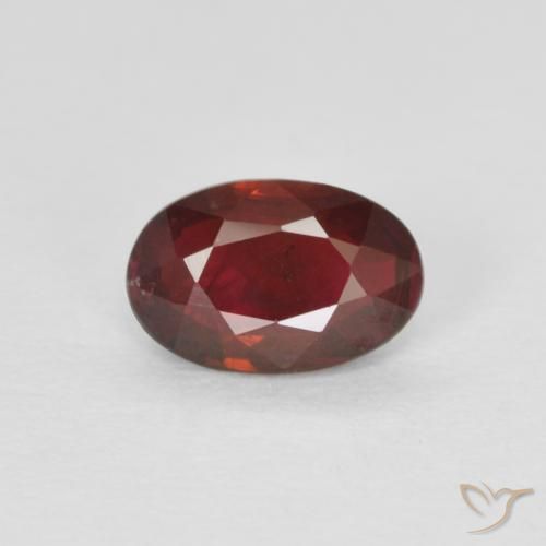0.46ct Натуральный Ярко-красный Рубин, Овал, VS-SI