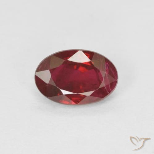 0.55ct Натуральный Красное вино Рубин, Овал, VS-SI