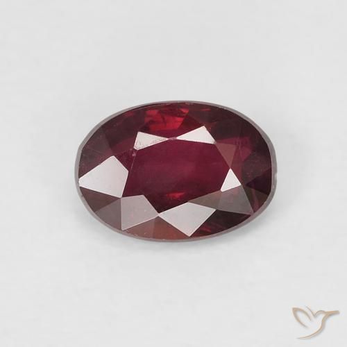 0.52ct Натуральный Средний красный Рубин, Овал, VS-SI