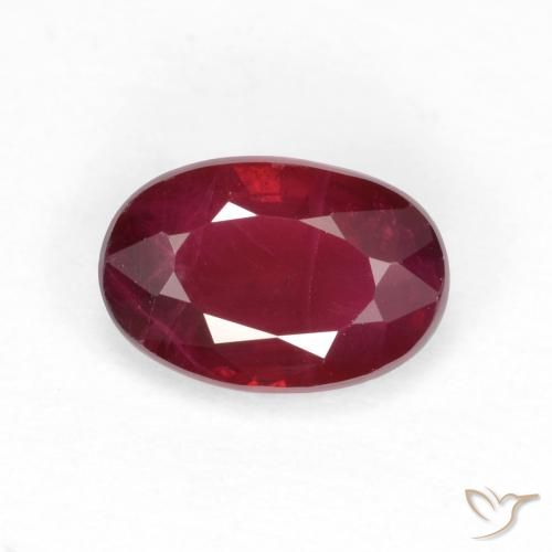 0.58ct Натуральный Кроваво красный Рубин, Овал, VS-SI