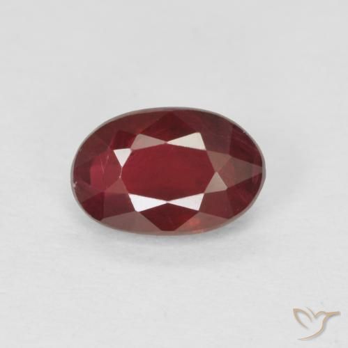 0.59ct Натуральный Кроваво красный Рубин, Овал, VS-SI