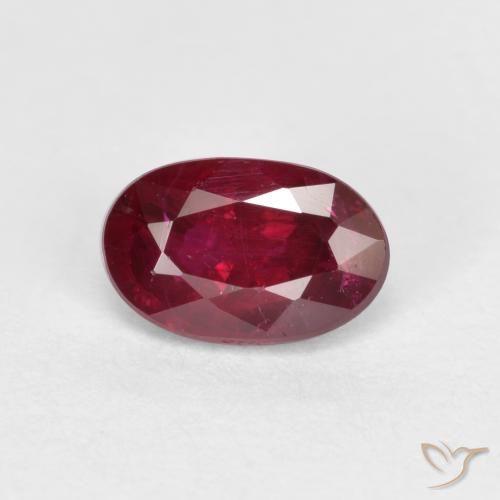 0.55ct Натуральный Кроваво красный Рубин, Овал, VS-SI