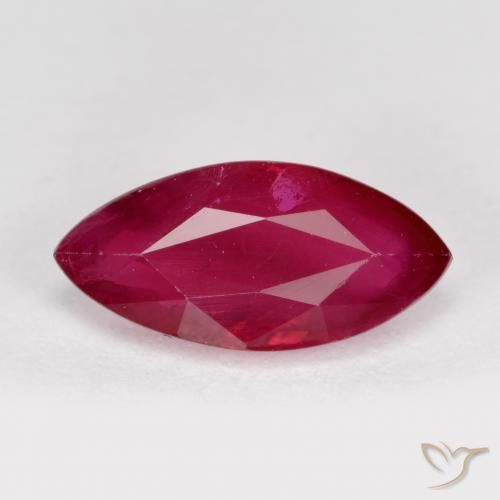 1.29ct Натуральный Джем Красный Рубин, Маркиза, VS-SI