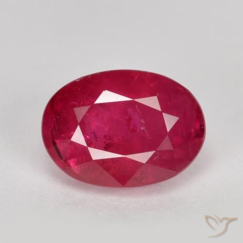 1.37ct Натуральный Джем Красный Рубин, Овал, VS-SI