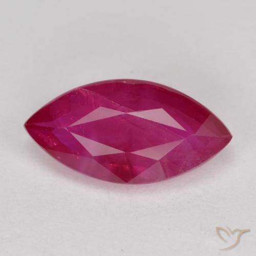 1.49ct Натуральный Розовато-красный Рубин, Маркиза, VS-SI