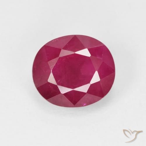 1.59ct Натуральный Красновато-розовый Рубин, Овал, VS-SI