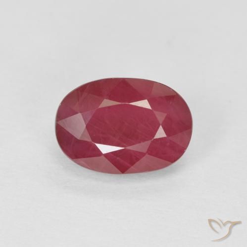 1.23ct Натуральный Розовато-красный Рубин, Овал, VS-SI
