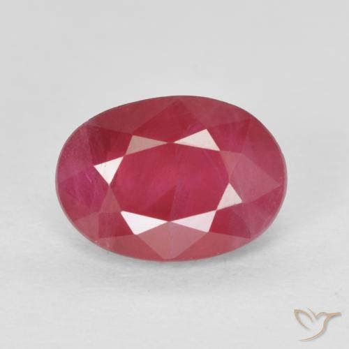 1.17ct Натуральный Средний красный Рубин, Овал, VS-SI