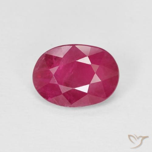 1.02ct Натуральный Medium Dark-Red Рубин, Овал, VS-SI