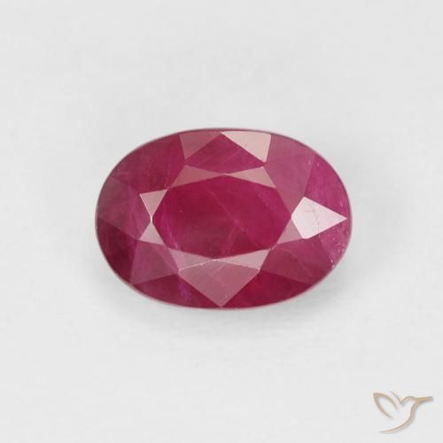 1.16ct Натуральный Глубокий красновато-розовый Рубин, Овал, VS-SI