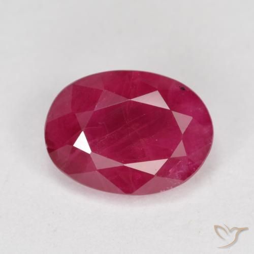 0.94ct Натуральный Светло-красный Рубин, Овал, VS-SI