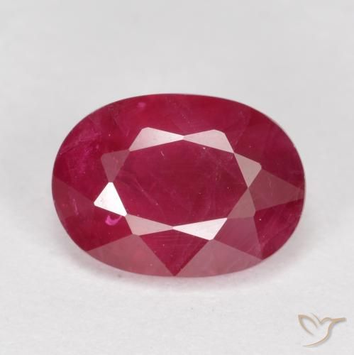 1.23ct Натуральный Джем Красный Рубин, Овал, VS-SI