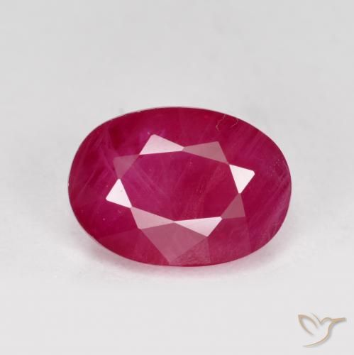 1.31ct Натуральный Средний красный Рубин, Овал, VS-SI