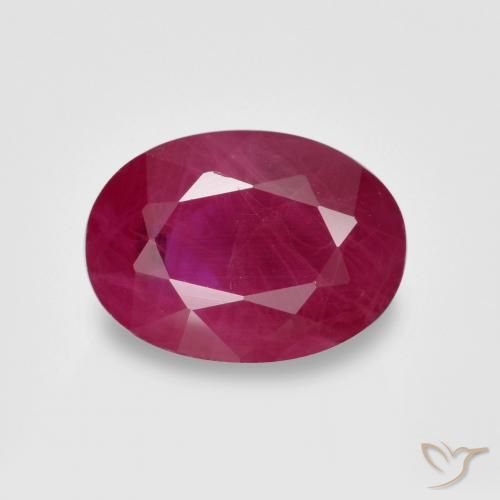 1.33ct Натуральный Красновато-розовый Рубин, Овал, VS-SI