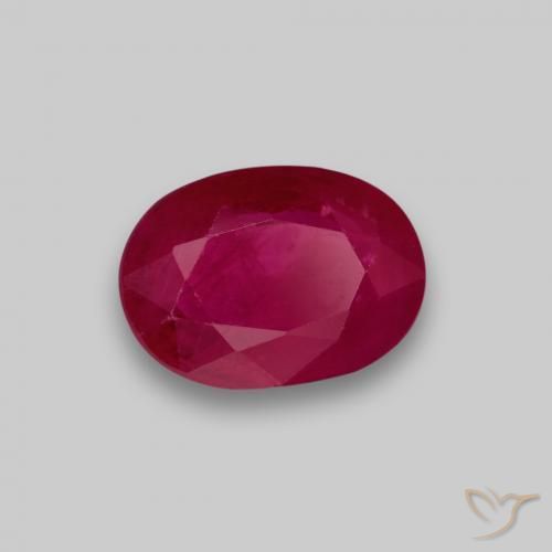 1.07ct Натуральный Средний красный Рубин, Овал, VS-SI
