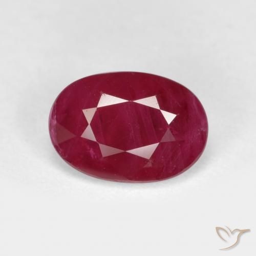 1.03ct Натуральный Средний красный Рубин, Овал, VS-SI