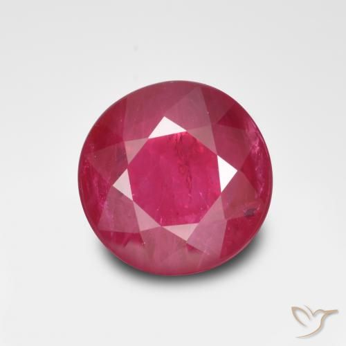 1.06ct Натуральный Джем Красный Рубин, Круглый, VS-SI