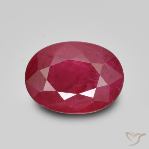1.12ct Натуральный Джем Красный Рубин, Овал, VS-SI