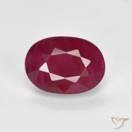 1.33ct Натуральный Средний красный Рубин, Овал, VS-SI