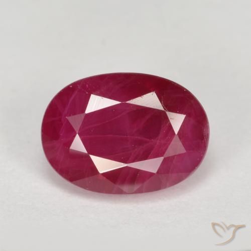 1.27ct Натуральный Розовато-красный Рубин, Овал, VS-SI