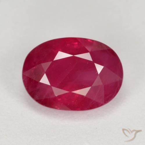 1.32ct Натуральный Джем Красный Рубин, Овал, VS-SI
